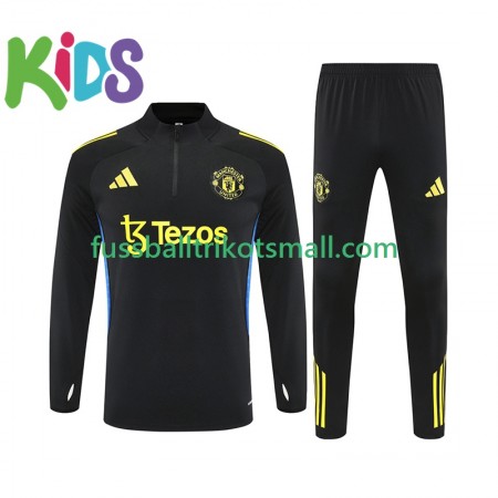 Manchester United Kinder Schwarz Sweatshirts Anzüge 2025-2026